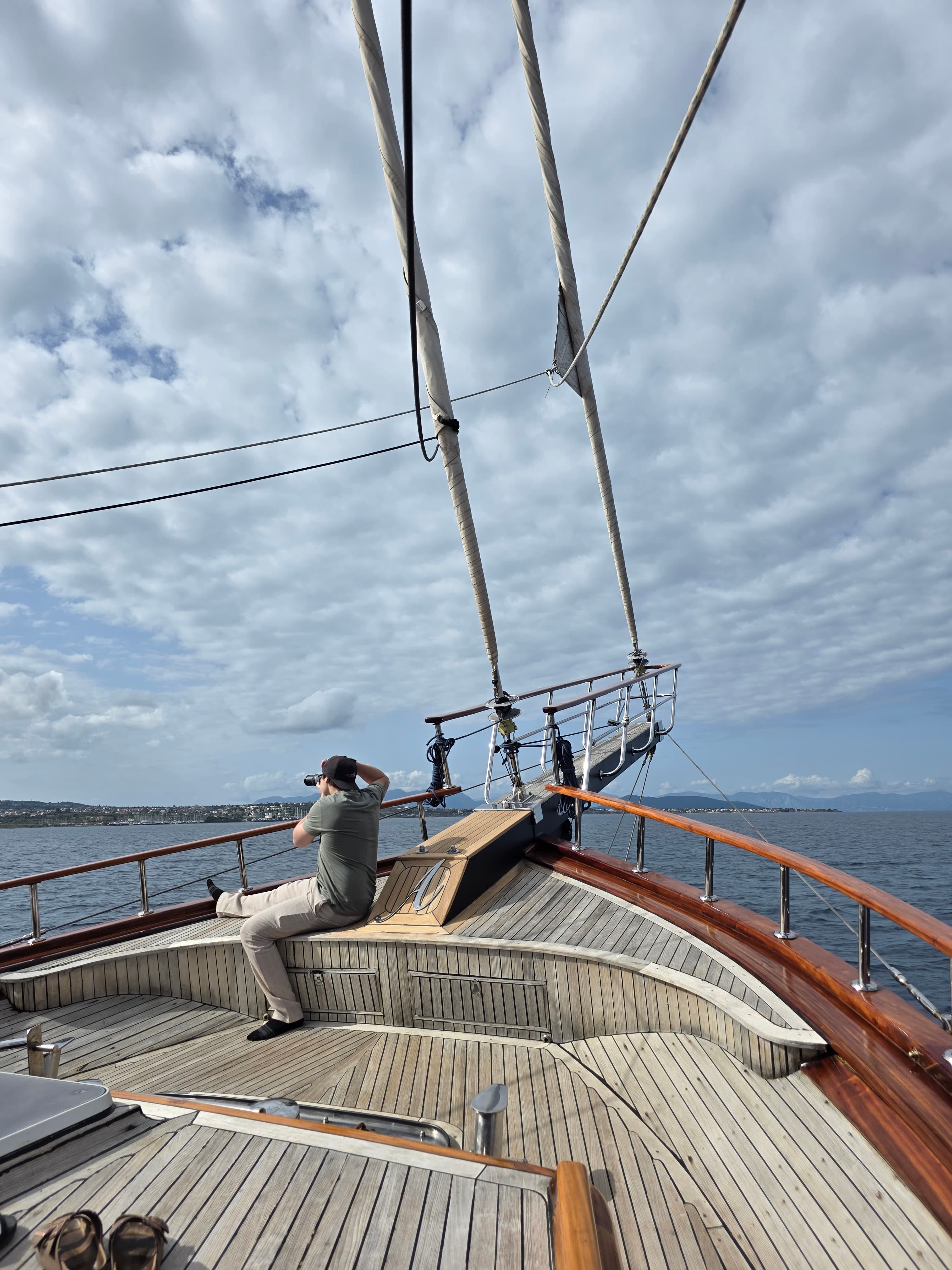 Deck lounge with open sea views